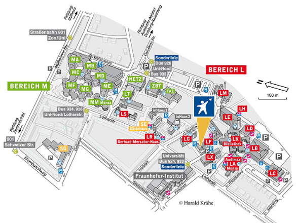 Campus Duisburg map